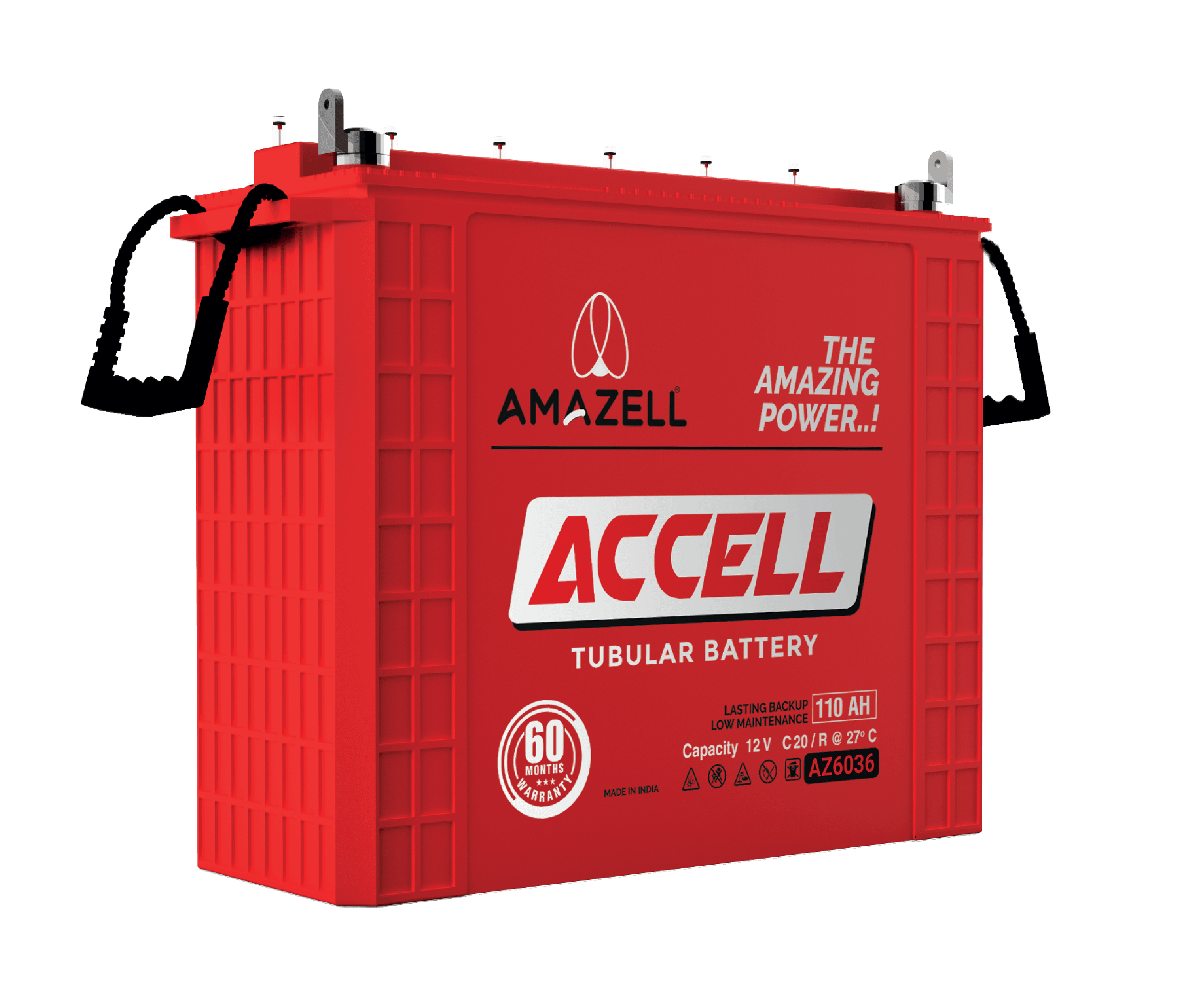 Red Amazell ACCELL tubular battery series